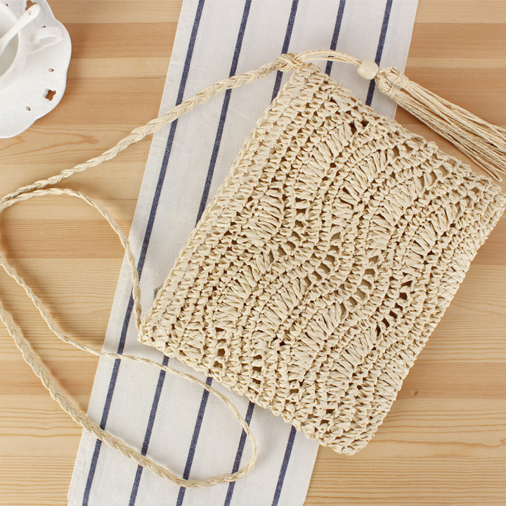 Handbag Made of Fine Macrame with Tassel Decoration Kalsten