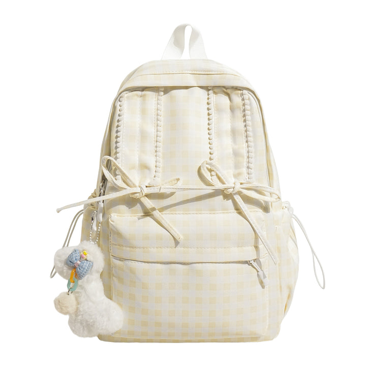 Charming Checked Pattern Backpack kalsten