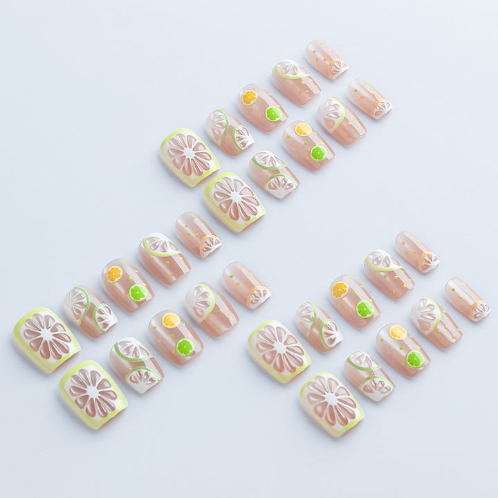 Tropical Fruit-Themed Press-On Nails Kalsten