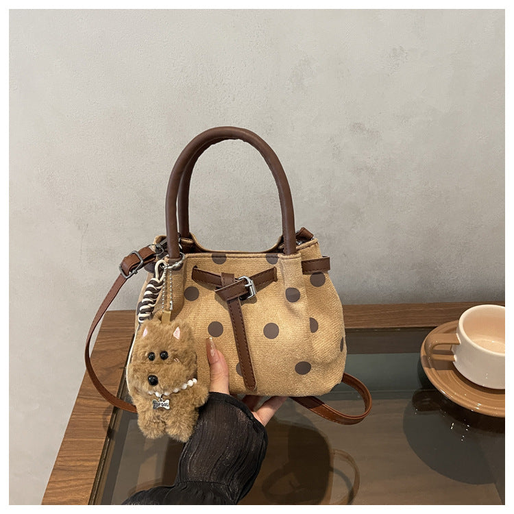 Stylish Polka Dot Handheld Tote Bag