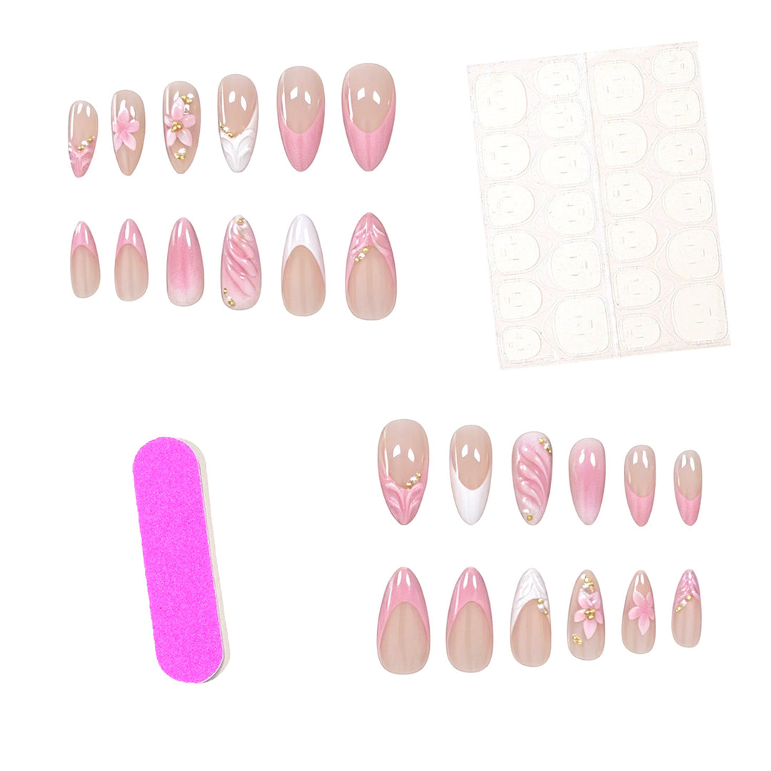 Elegant Floral Acrylic Nail Enhancements Kalsten 1789915803