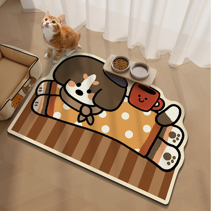 Cartoon Dog-Shaped Area Rug