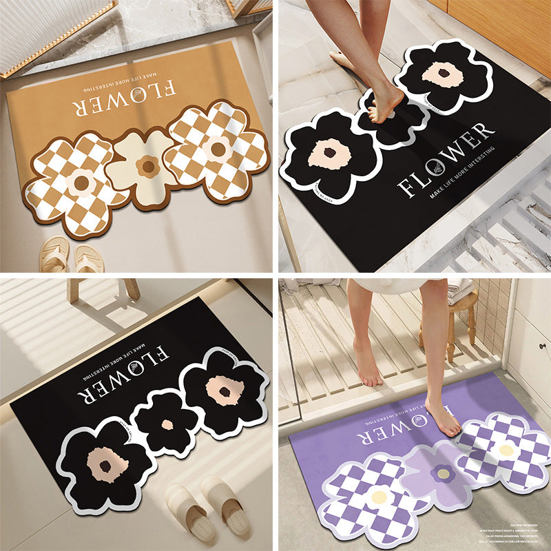 Fun Floral Themed Indoor Mat