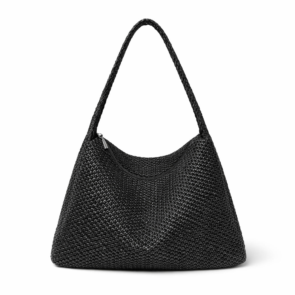 Spacious Handcrafted Knit Shoulder Bag