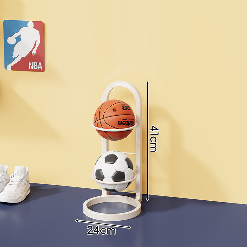 Multi-Tier Vertical Sports Ball Storage Rack with Wall-Mount Option