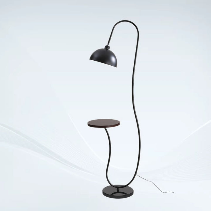 Modern Functional Floor Lamp with Integrated Side Table
