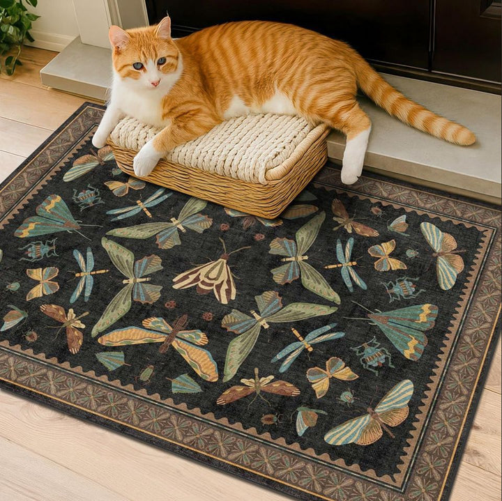 Artistic Butterfly Design Area Rug