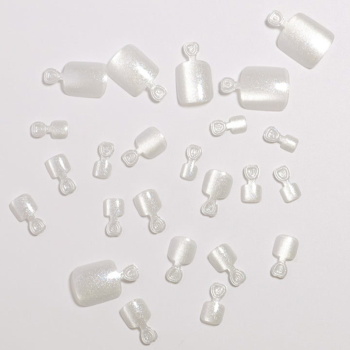 Premium Glittering Pedicure Press-On Nail Set Kalsten