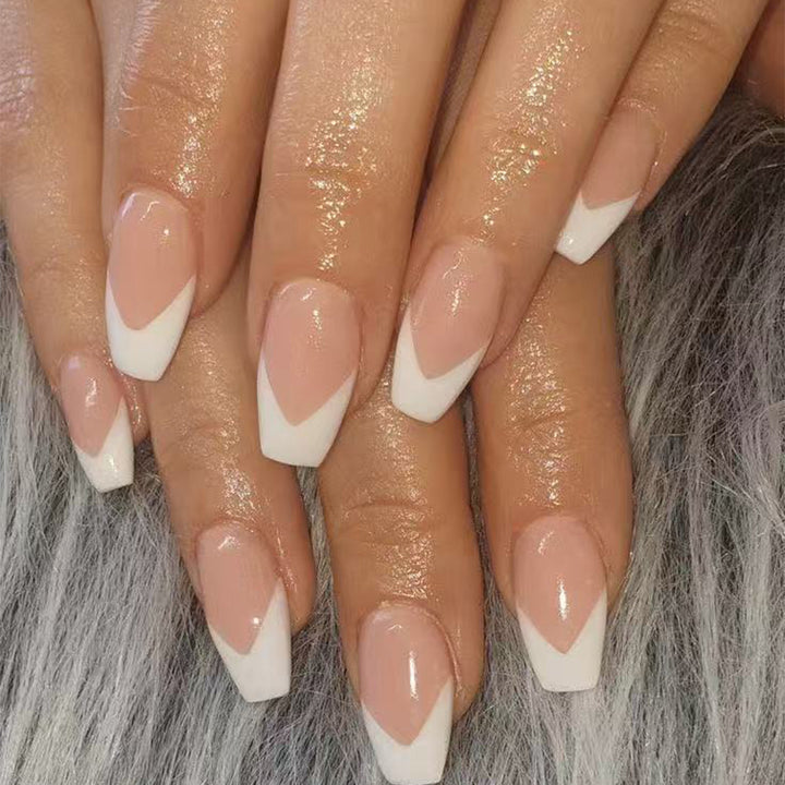 Elegant French Tip Press-On Nails Kalsten