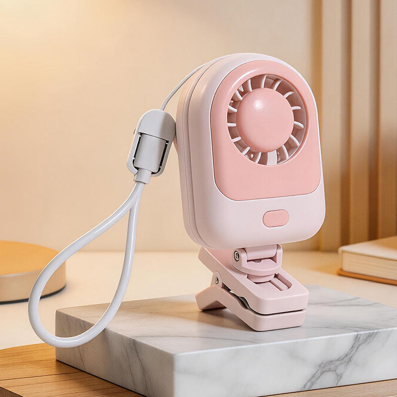 Women's Portable Clip Fan with USB Charging Option and Outstanding Flexibility Kalsten