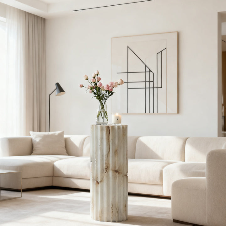 Decorative Textured Marble Column