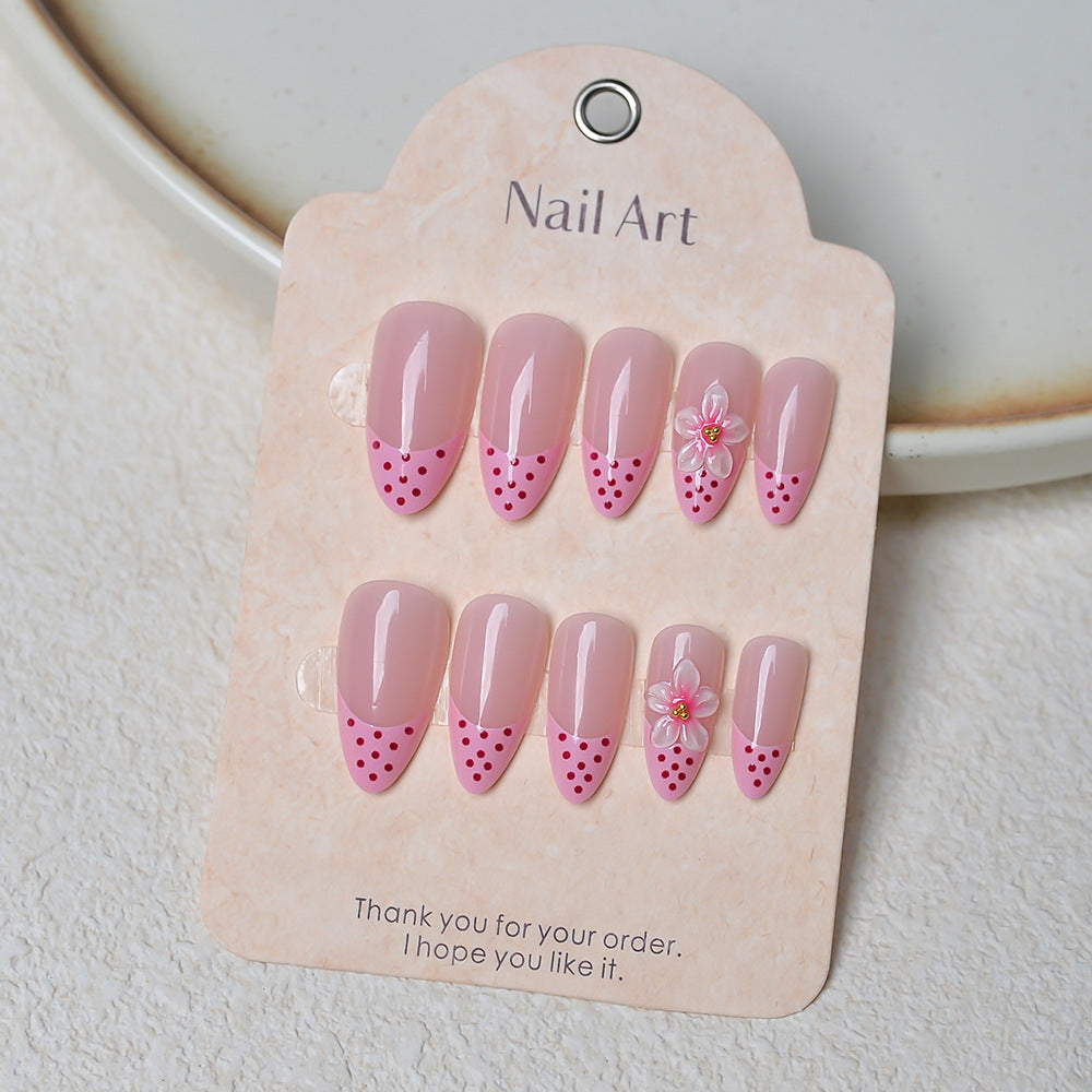 Artistic Floral-Accent Press-On Nail Set Kalsten 1787294359