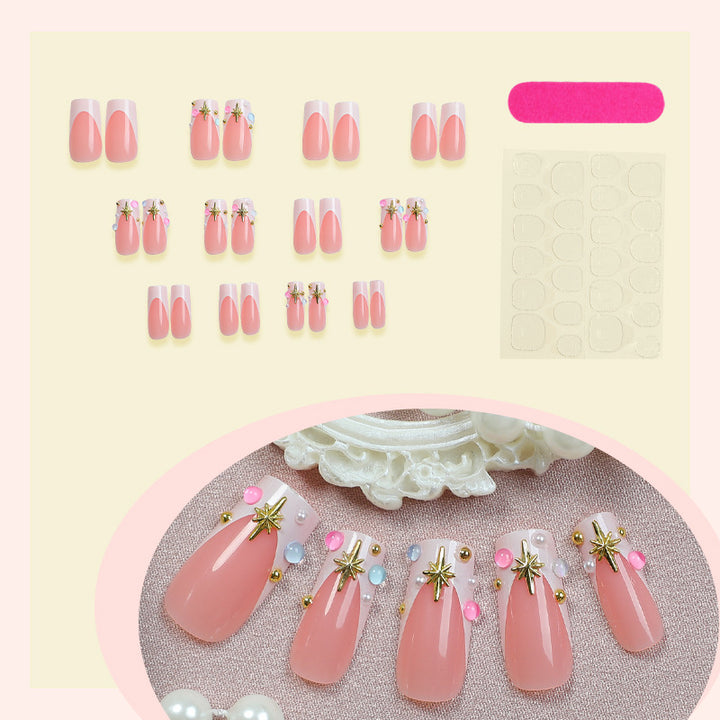 Decorative Press-On Nails with 3D Accents kalsten