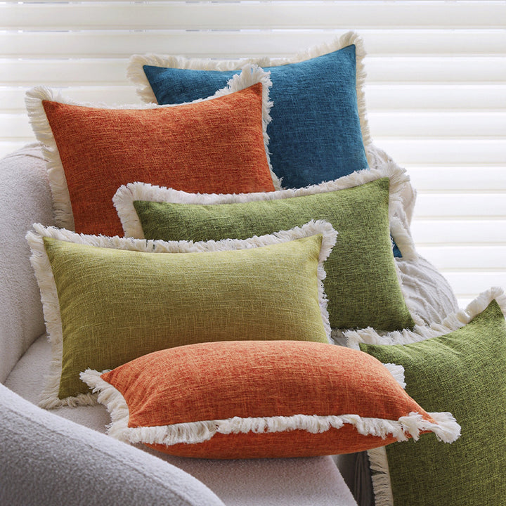 Rectangular sofa cushion cover in linen look Kalsten