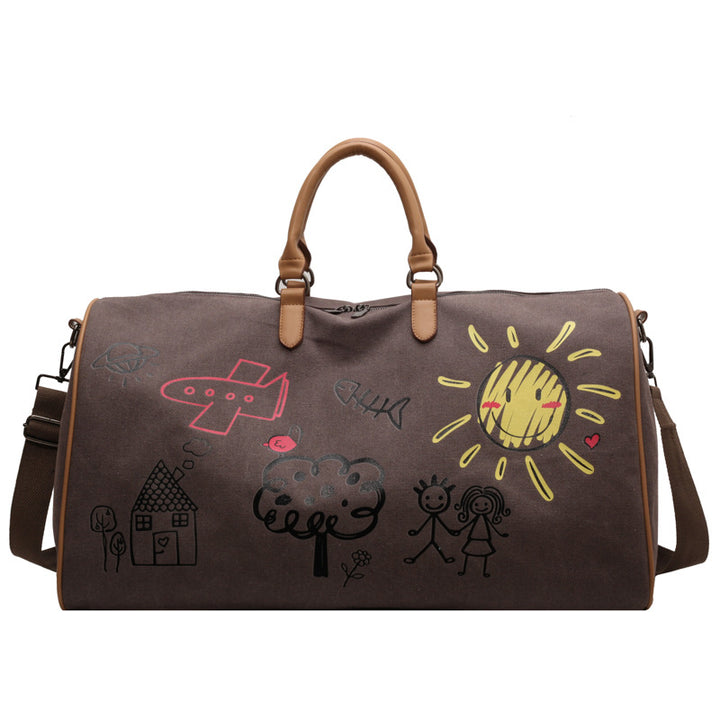 Playful Illustrated Weekend Duffle Bag Kalsten