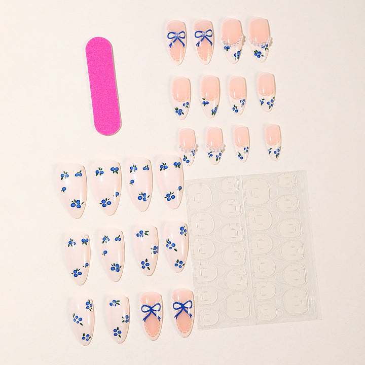 Elegant Floral Lace Tip Nail Art Extensions Kalsten