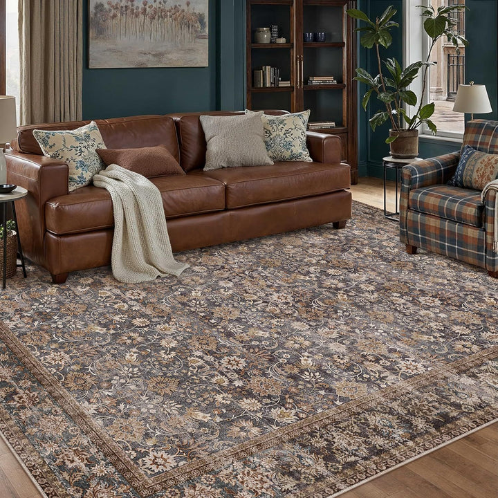Luxurious Vintage Floral Pattern Area Rug