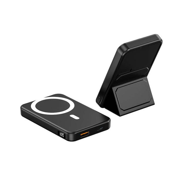 Portable power bank with integrated stand and LCD display Kalsten