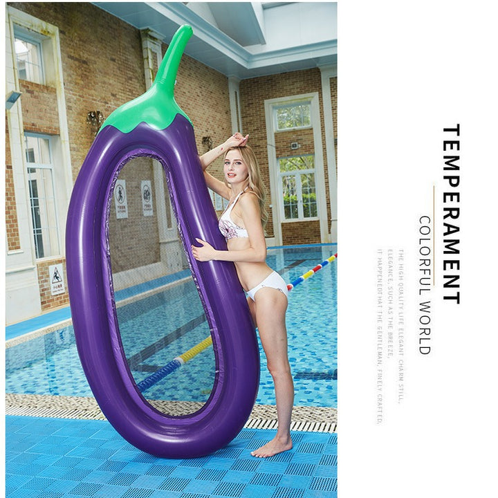 Women's Inflatable Swimming Ring with Eggplant Design Kalsten