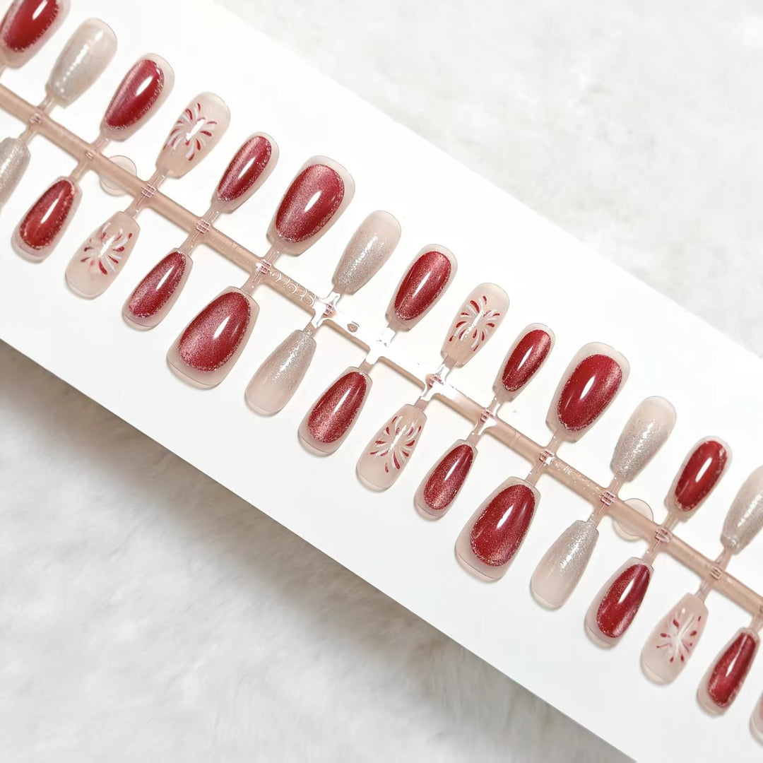 Luxury color shimmer faux nails Kalsten