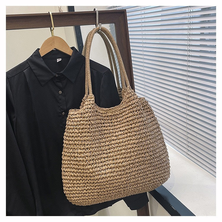 Large Braided Bag Made of Natural Material Kalsten