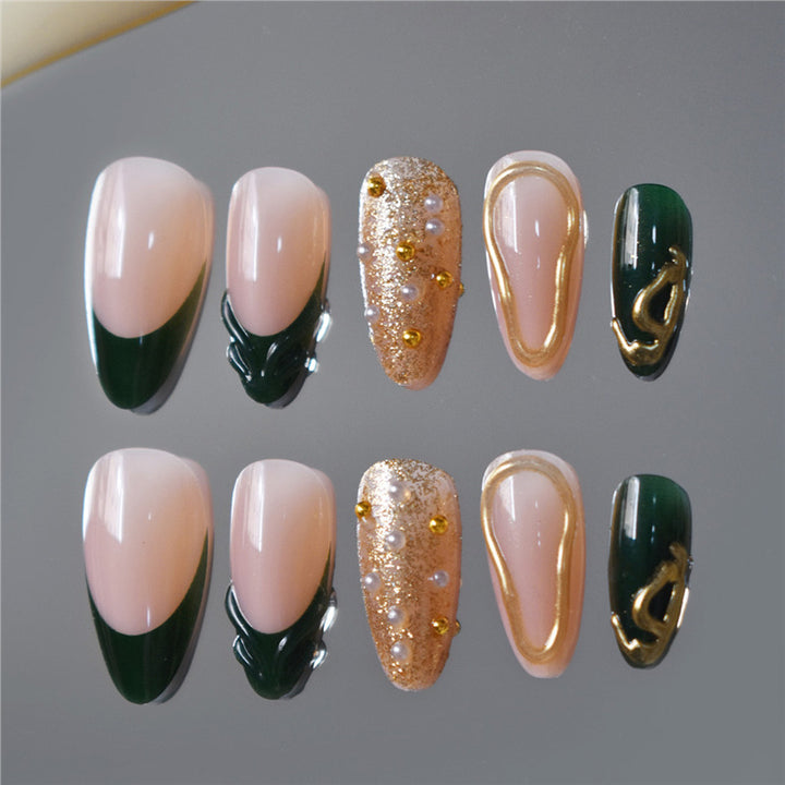 Glamorous Decorative Press-On Nail Art Kalsten
