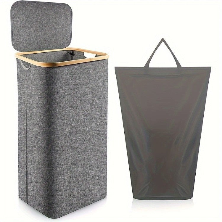 High-quality laundry container with modern lid and removable inner bag Kalsten