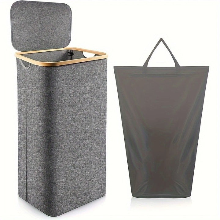 High-quality laundry container with modern lid and removable inner bag Kalsten