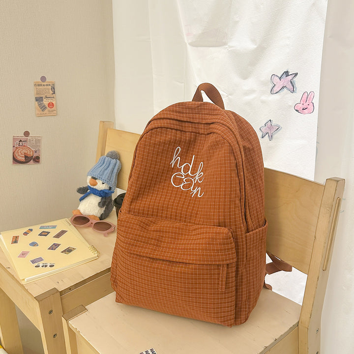 Casual Checked Patterned Backpack Kalsten