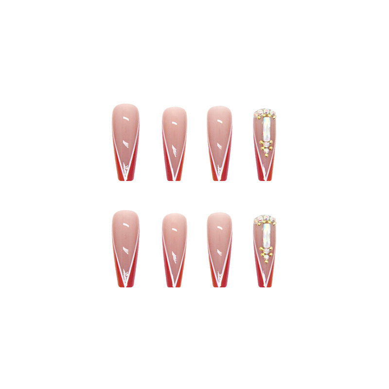 Acrylic nail tips with neon decoration Kalsten