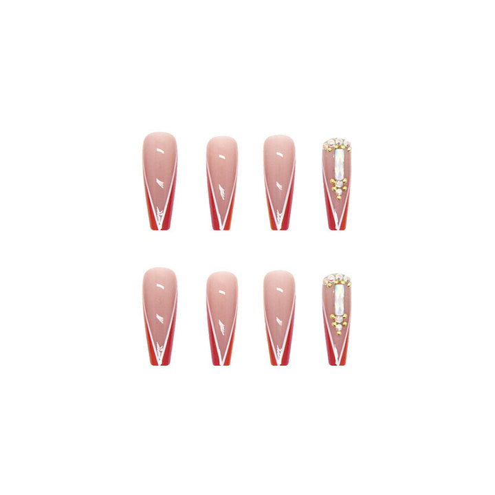 Acrylic nail tips with neon decoration Kalsten