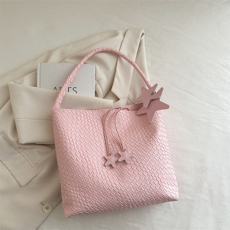 Textured Weave Handheld Shoulder Bag Kalsten