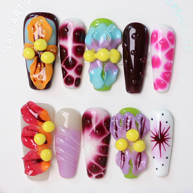 Creative nail art set with colorful 3D decorations Kalsten