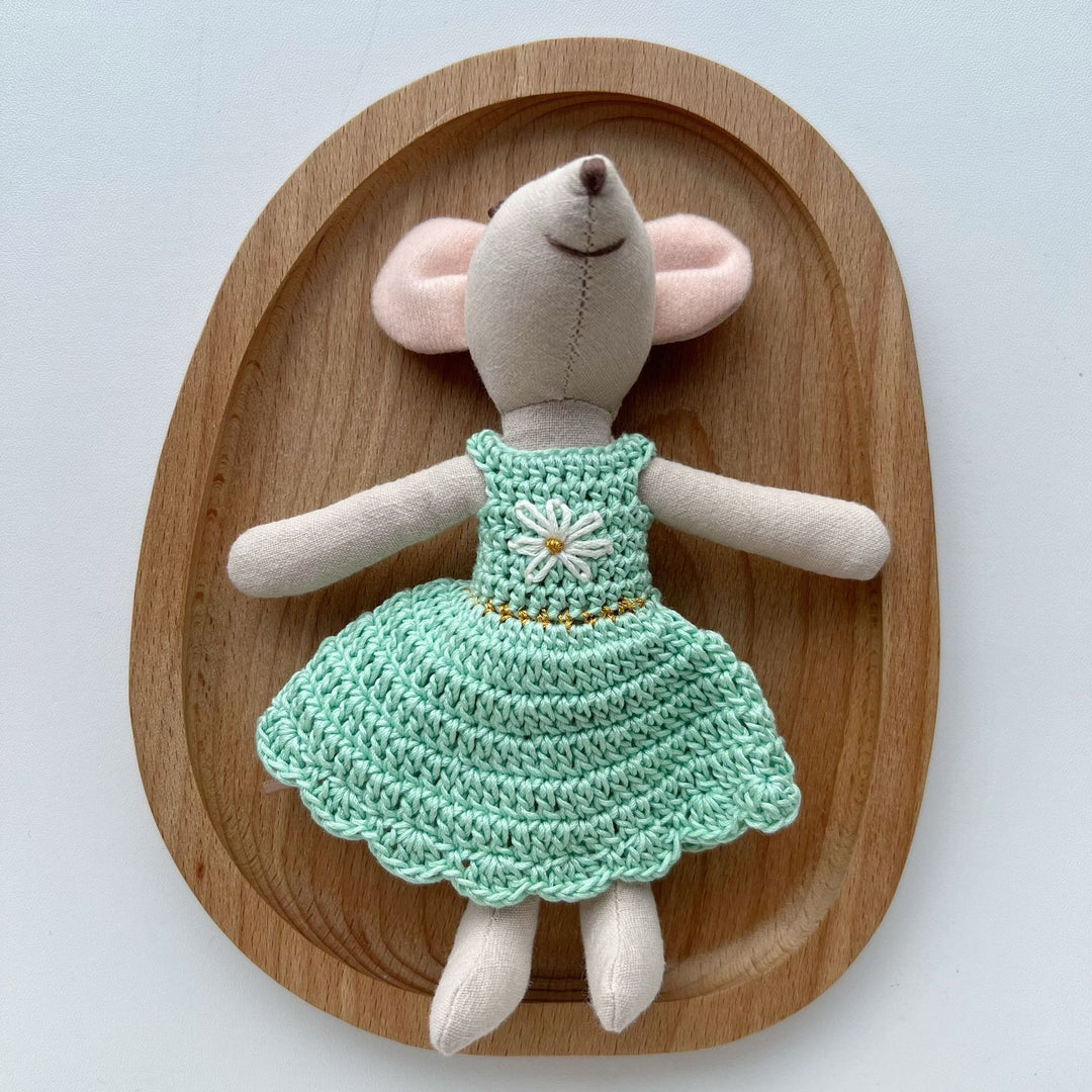 Hand-stitched Linen Mouse Doll