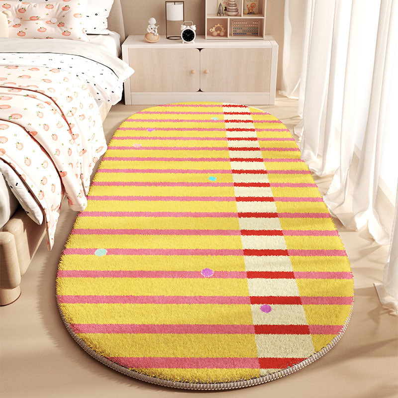 Cozy Gingham-Pattern Area Rug for Home Decor