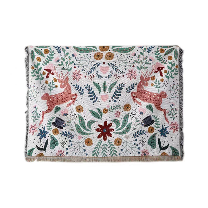 Artistic Geometric Patterned Throw Blanket