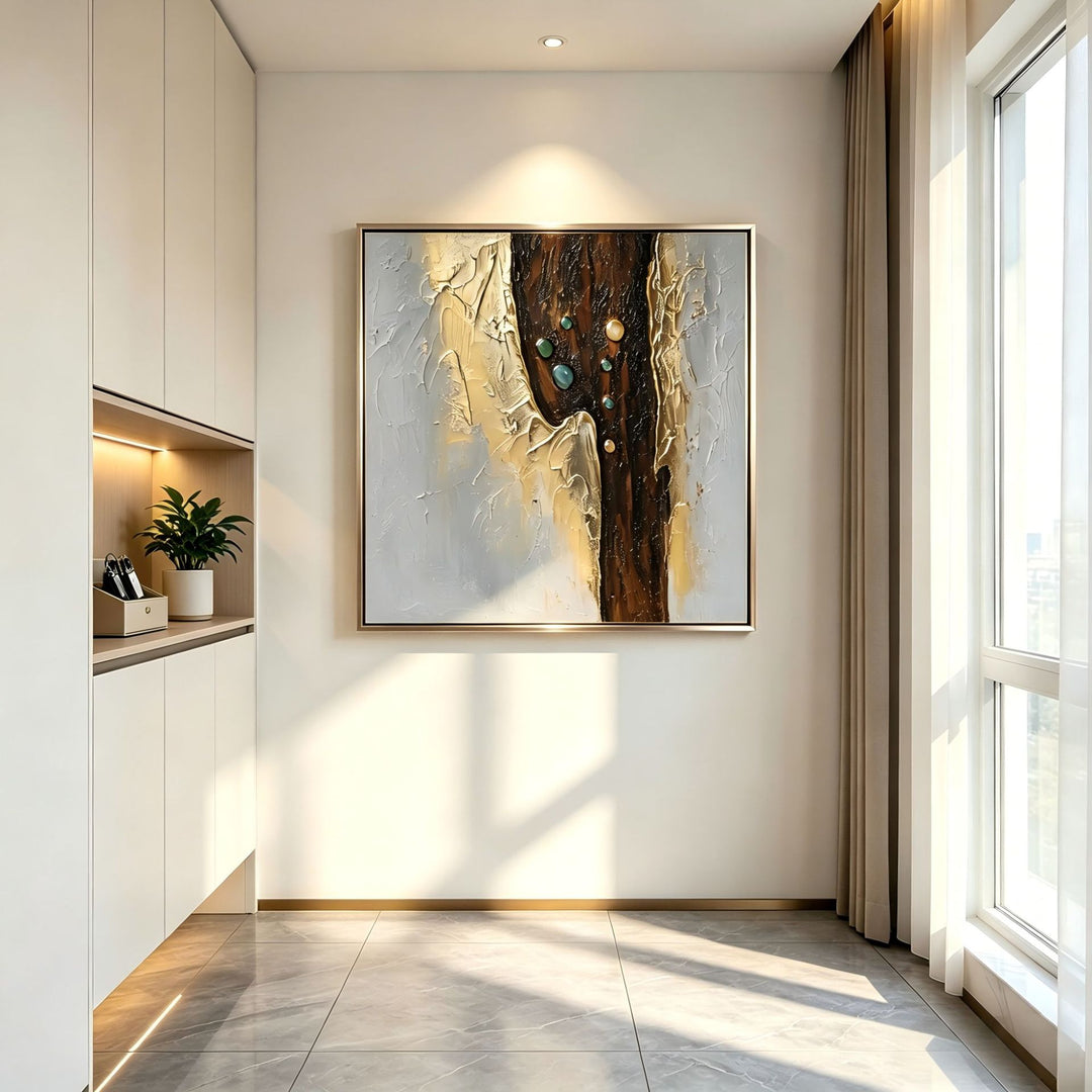 Decorative Textured Abstract Canvas Artwork for Interiors