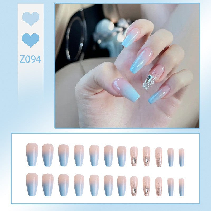 Nail set with elegant ombre and glitter accents Kalsten