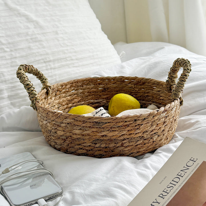 Handwoven storage basket with handles Kalsten