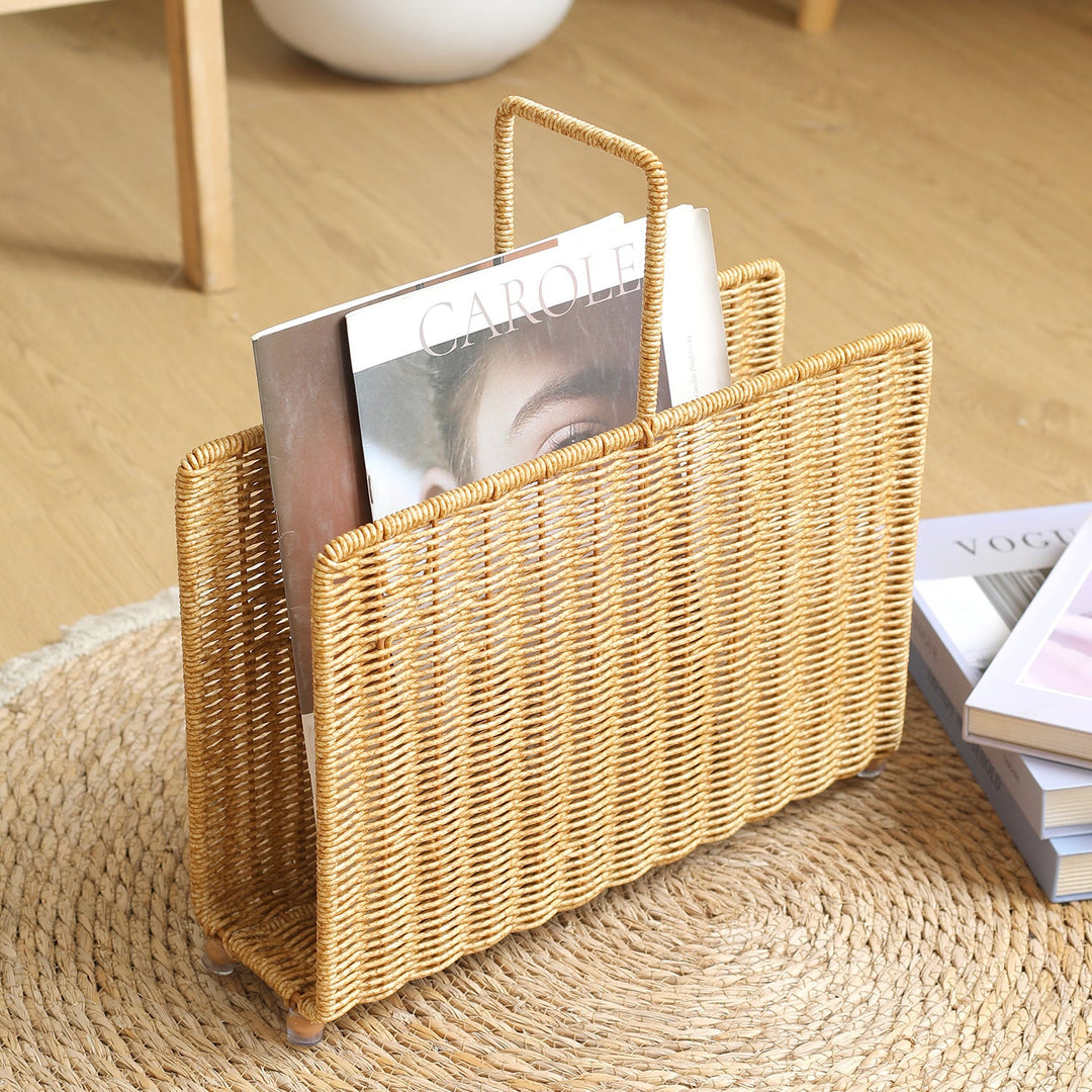 Spacious Woven Magazine Holder Kalsten