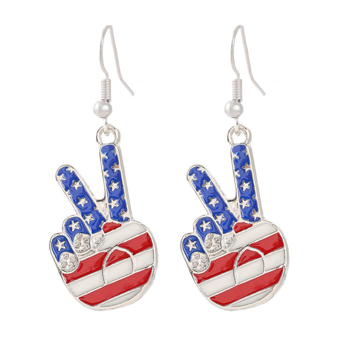 Women nan enamel horseshoe earrings with star motif and fishhook closure Kalsten