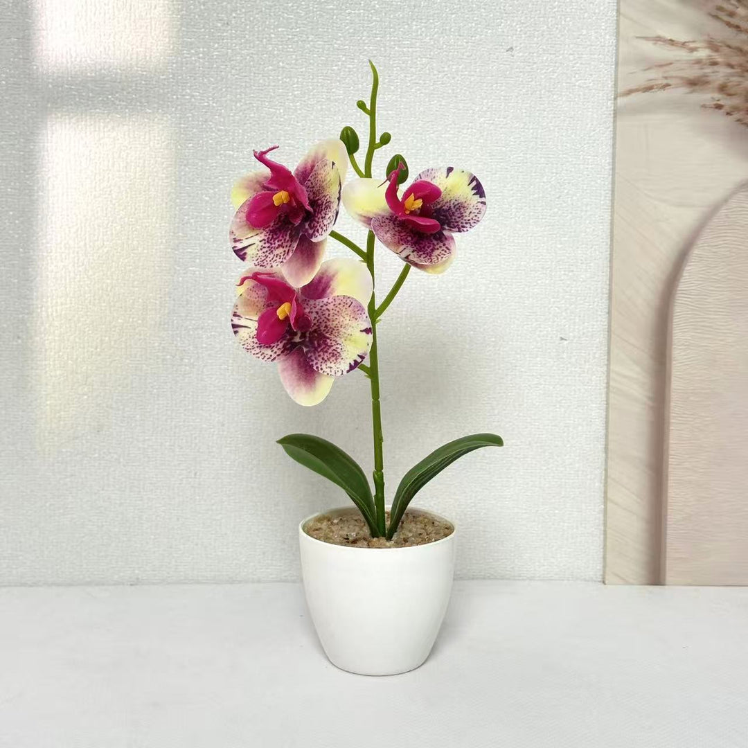 Realistic Artificial Orchid Plant for Home Decor Display