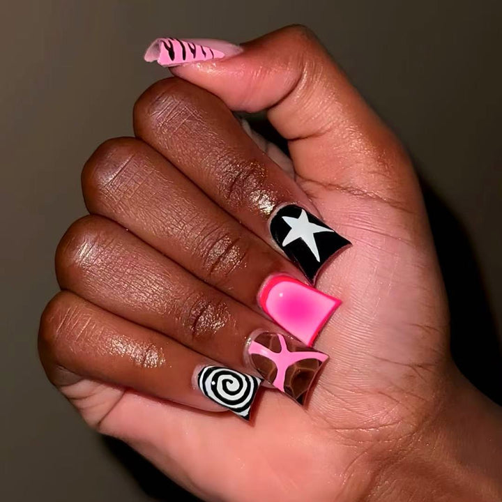 Trendy Artistic Press-On Nail Set Kalsten