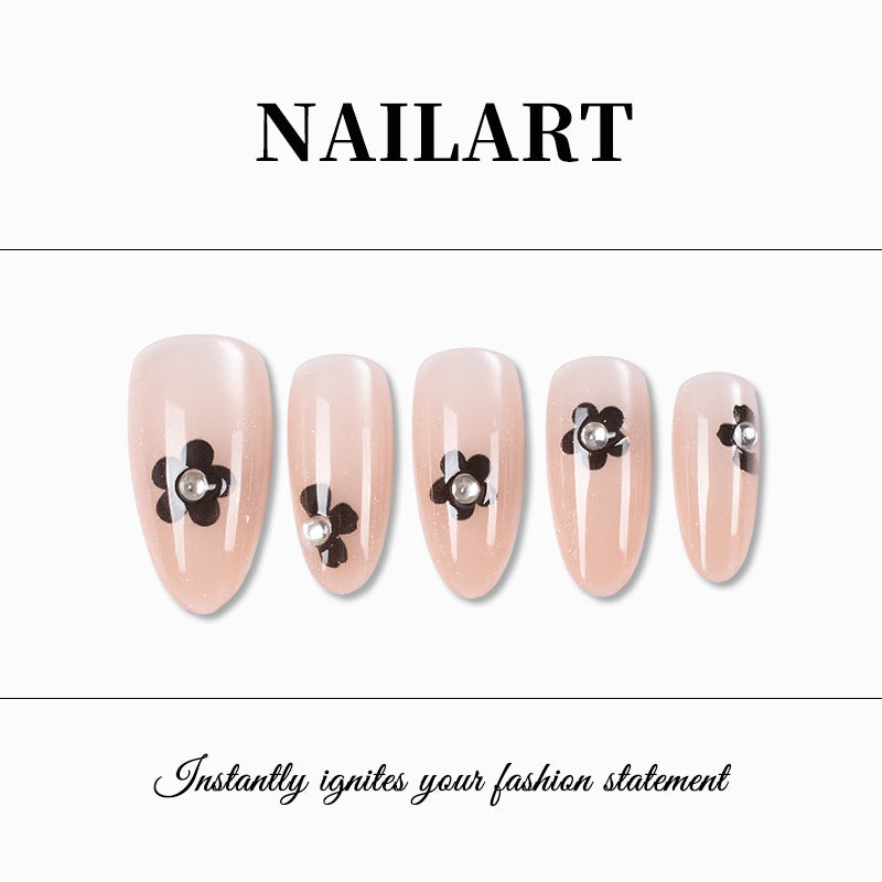 Floral Accent Press-On Nail Set Kalsten