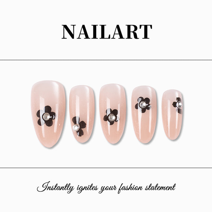 Floral Accent Press-On Nail Set Kalsten