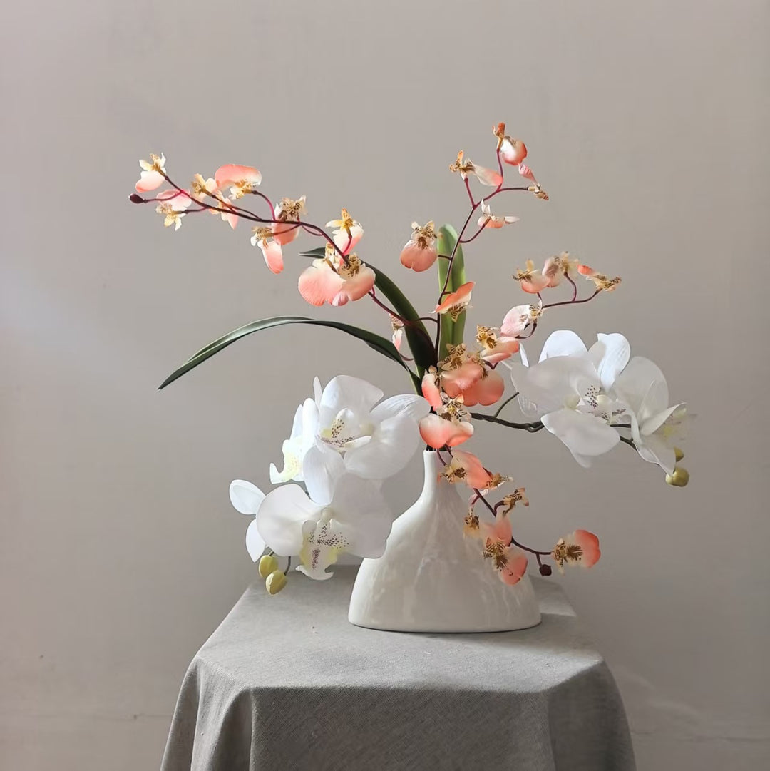 Lifelike Orchid Floral Arrangement