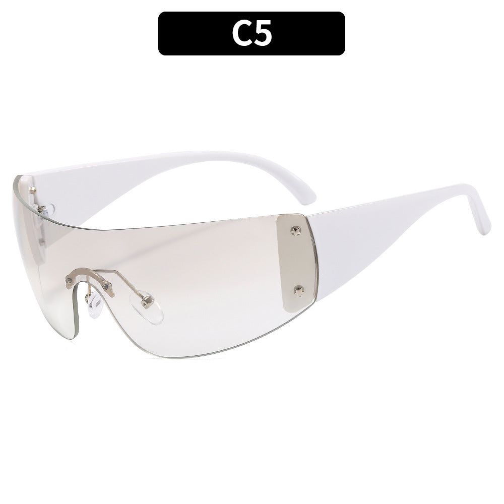 Futuristic High-Profile Shield Sunglasses