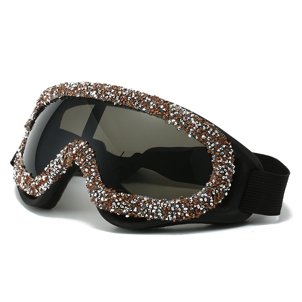 Ladies sporty ski goggles with glamorous crystal embellishments Kalsten