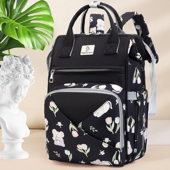 Playful Floral Print Diaper Backpack Kalsten