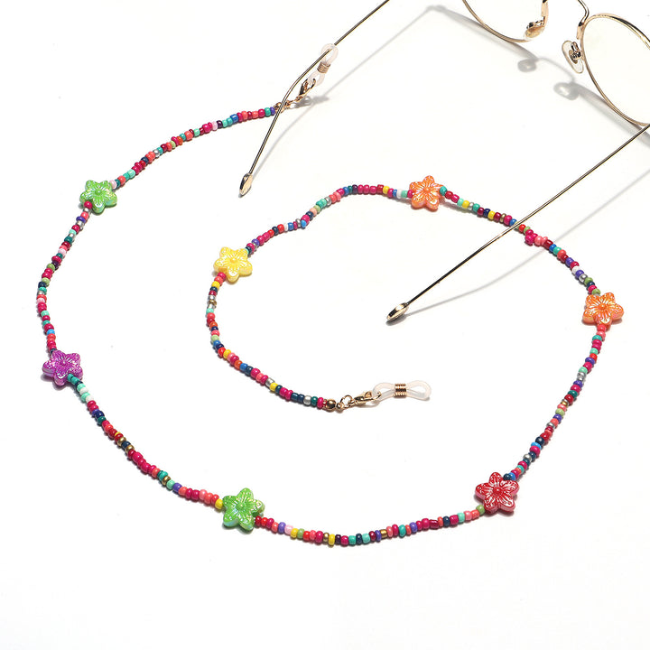 Colorful Floral Beaded Eyewear Holder Kalsten